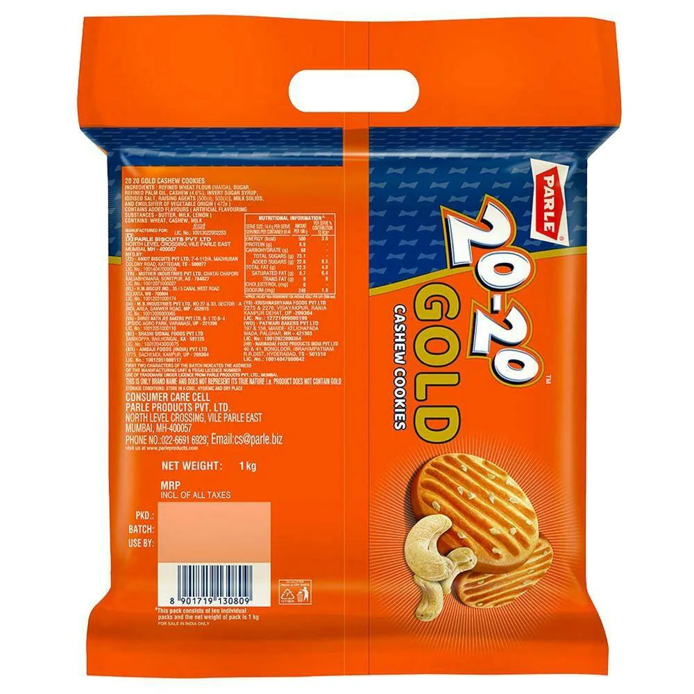 PARLE 2020 GOLD CASHEW COOKIES