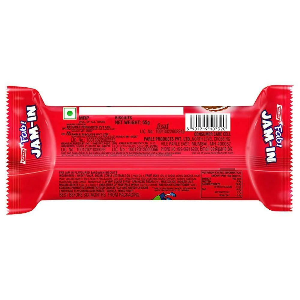 PARLE FAB JAM IN 55 GM