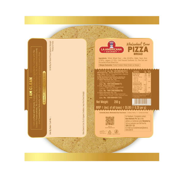 LA AMERICANA WHOLEWHEAT BRAN PIZZA BASE200