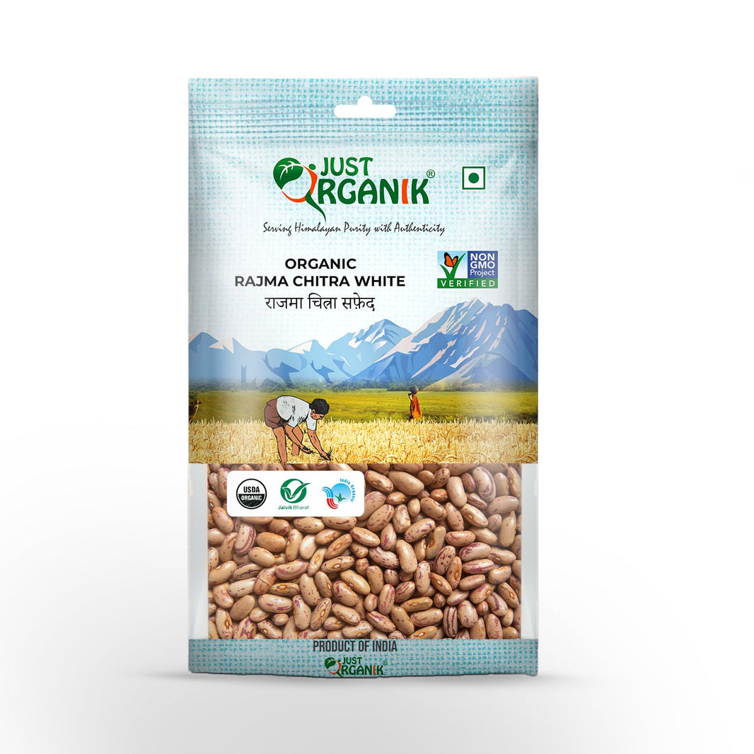 JUST ORGANIK RAJMA CHITRA WHITE 500G
