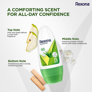 REXONA ROLL ON ALOEVERA 50 ML - SuperMarcheStore