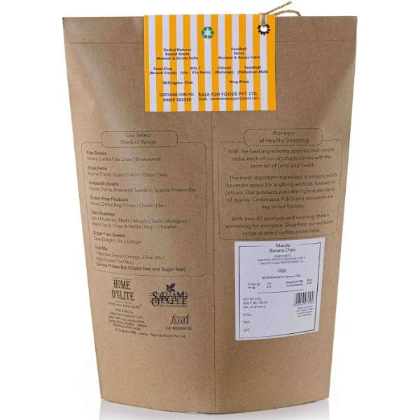 HOME DELITE MASALA BANANA CHIPS 90 GM