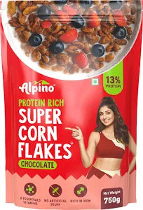 ALPINO PROTIEN RICH SUPER CORNFLAKES CHOCOLATE 750 GM