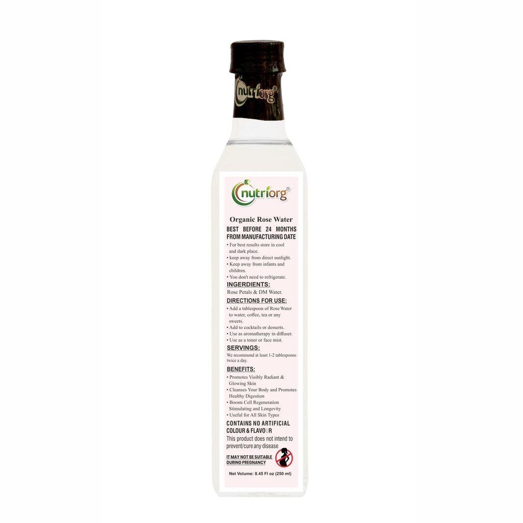 NUTRIORG ORGANIC ROSE WATER 250 ML