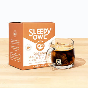 SLEEEPY OWL HOT BREW CARAMEL 10*10 - SuperMarcheStore