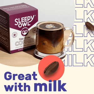 SLEEEPY OWL HOT BREW CARAMEL 10*10 - SuperMarcheStore