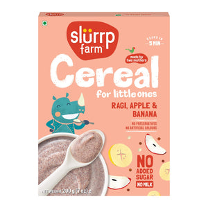 SLURP FARM CEREAL RAGI APPLE N BANANA 200 GM - SuperMarcheStore