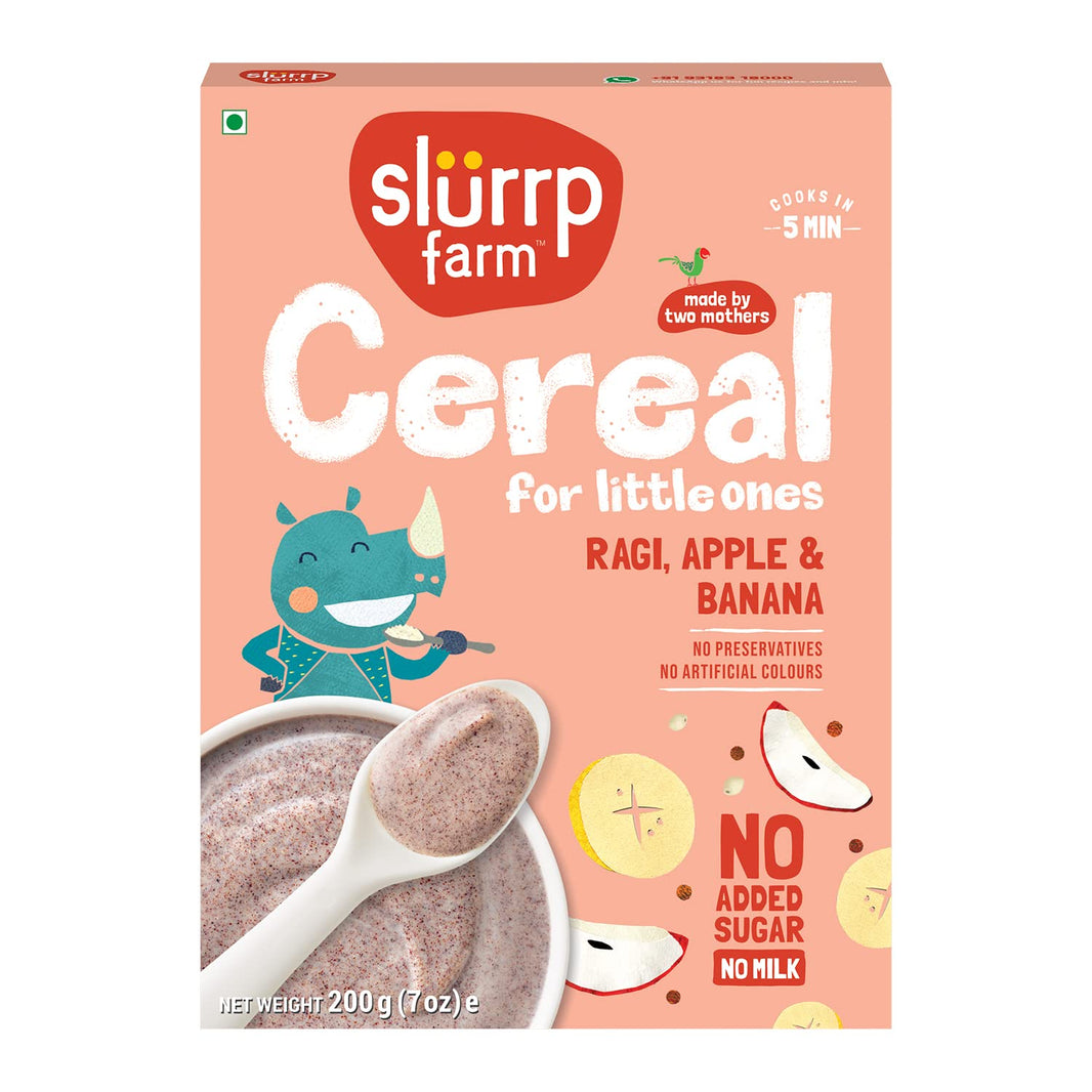 SLURP FARM CEREAL RAGI APPLE N BANANA 200 GM - SuperMarcheStore