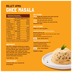 SLURP FARM MILLET UPMA GHEE 50GM - SuperMarcheStore