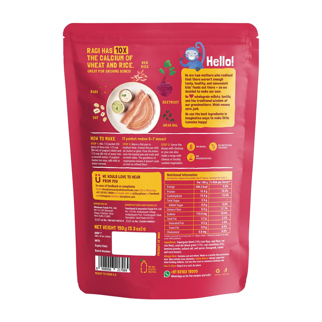 SLURRP FARM MILLET DOSA BEETROOT 150G - SuperMarcheStore