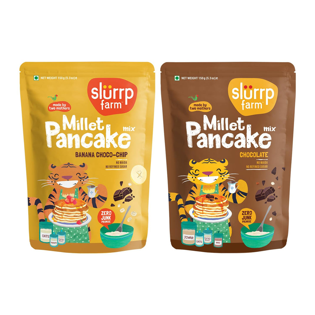SLURRP FARM MILLET PANCAKE BANANA CHOCO CHIP 150G - SuperMarcheStore