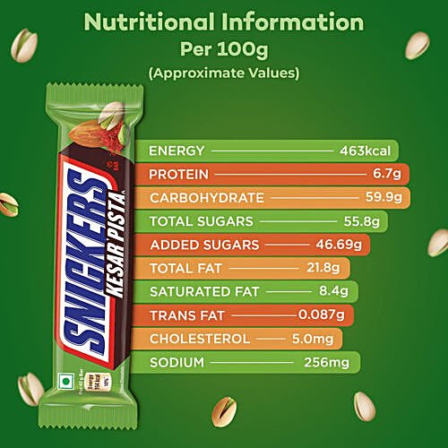 SNICKERS KESAR PISTA 42 GM - SuperMarcheStore