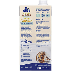 SO GOOD ALMOND COCONUT UNSWT 1000ML - SuperMarcheStore