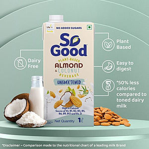 SO GOOD ALMOND COCONUT UNSWT 1000ML - SuperMarcheStore