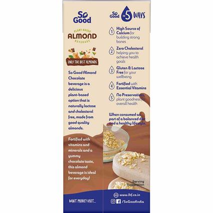 SO GOOD ALMOND MILK CHOCLATE 1000 ML - SuperMarcheStore