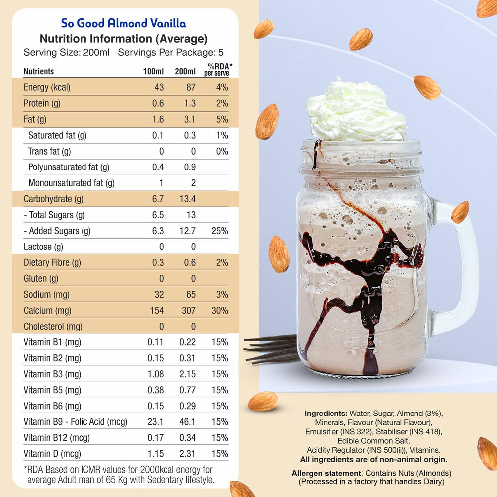 SO GOOD ALMOND MILK VANILLA - SuperMarcheStore