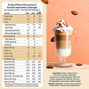 SO GOOD ALMOND UNSWEETENED 200ML - SuperMarcheStore