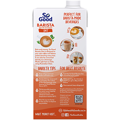 SO GOOD OAT BARISTA EDITION BEVERAGE 1 LTR - SuperMarcheStore
