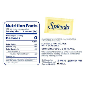 SPLENDA SUGAR SACHETS WT 3.5 OZ - SuperMarcheStore