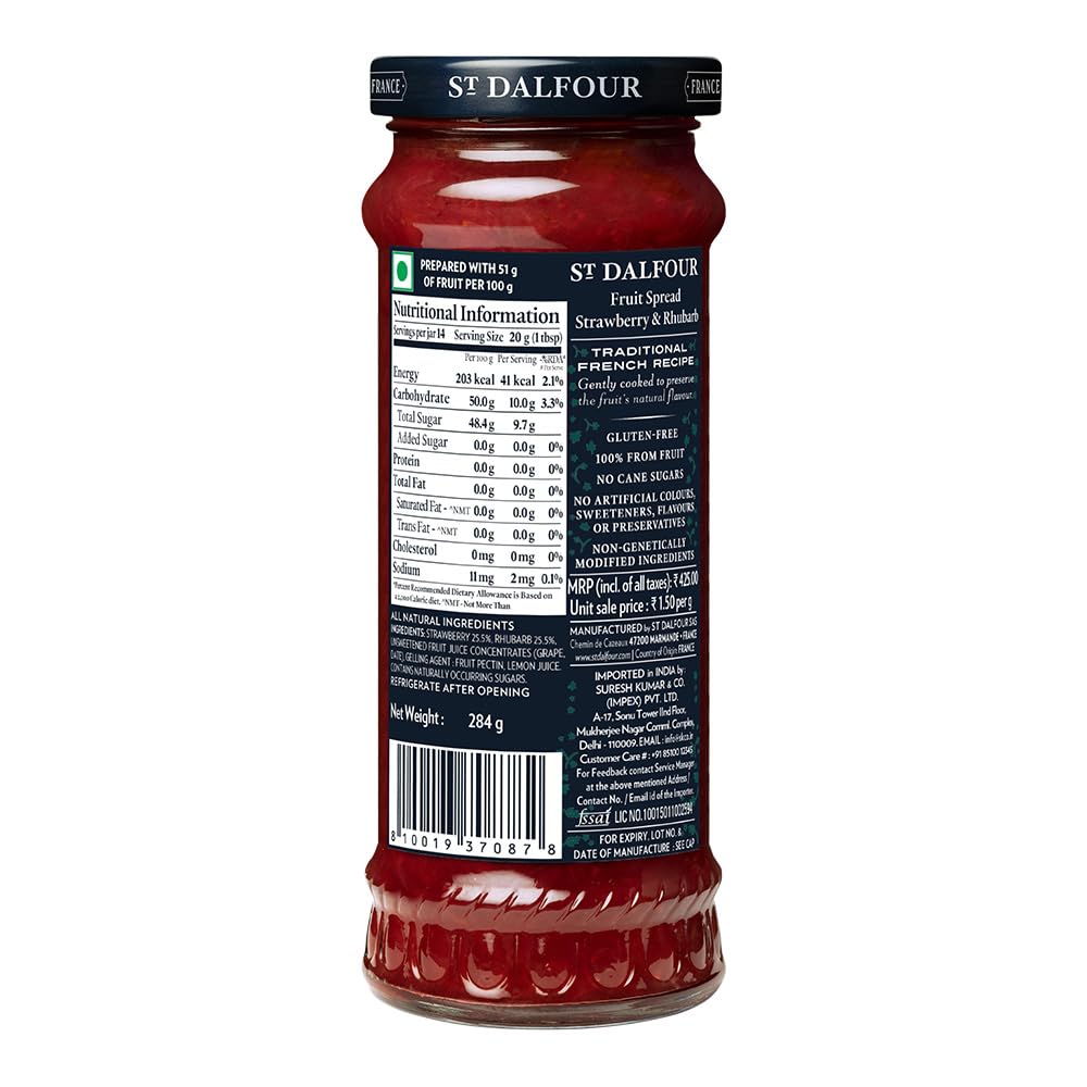 ST DALFOUR STRAWBERRY & RHUBARB - SuperMarcheStore