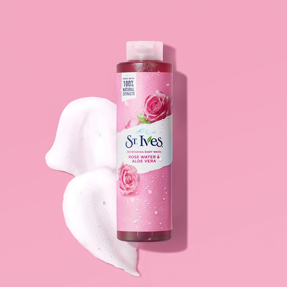 ST IVES ROSE WATER N ALOE VERA BODY WASH 473 ML - SuperMarcheStore