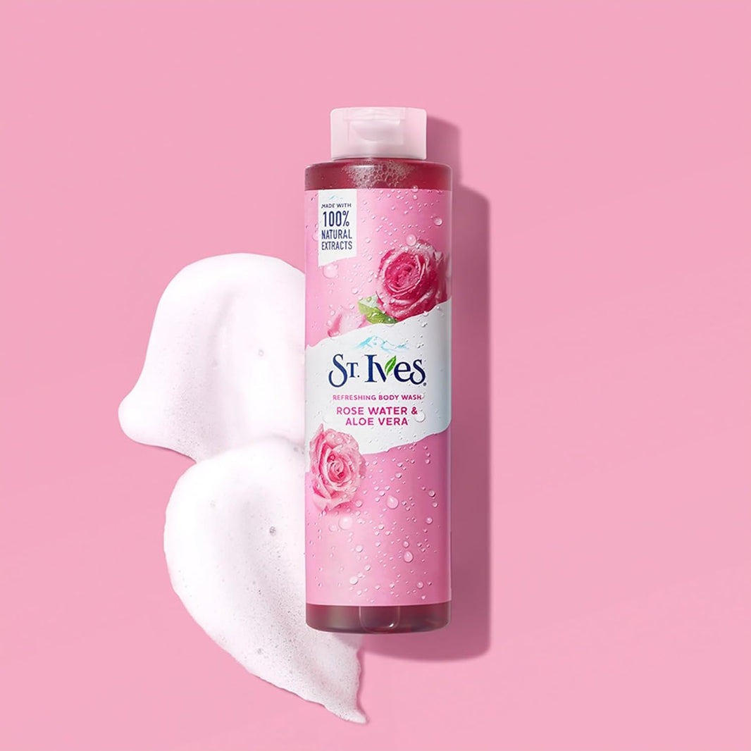 ST IVES ROSE WATER N ALOE VERA BODY WASH 473 ML - SuperMarcheStore