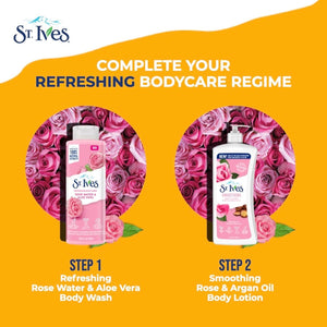 ST IVES ROSE WATER N ALOE VERA BODY WASH 473 ML - SuperMarcheStore