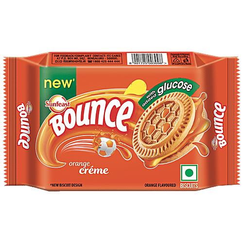 SUNFEAST BOUNCE ORANGE CREME BISCUITS 64 GM - SuperMarcheStore