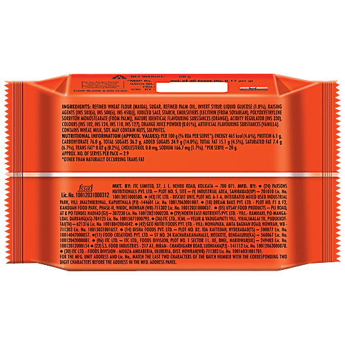SUNFEAST BOUNCE ORANGE CREME BISCUITS 64 GM - SuperMarcheStore
