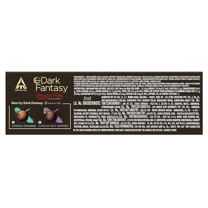 SUNFEAST DARK FANTASY CHOCO FILLS 87.5 GM - SuperMarcheStore