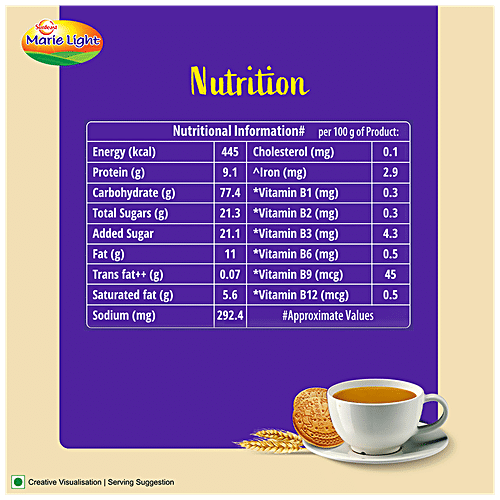 SUNFEAST MARIE LIGHT ATIVE BISCUITS 75 GM - SuperMarcheStore