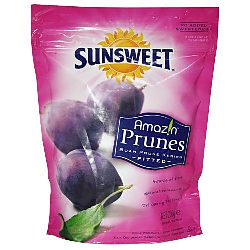 SUNSWEET PITTED PRUNES 200 GM - SuperMarcheStore