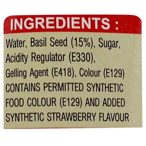 SWISS DELIGHT BASIL SEED WITH STRAWBERRY JUICE 290 ML - SuperMarcheStore