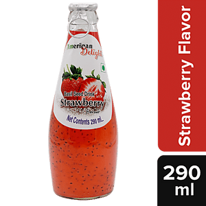 SWISS DELIGHT BASIL SEED WITH STRAWBERRY JUICE 290 ML - SuperMarcheStore