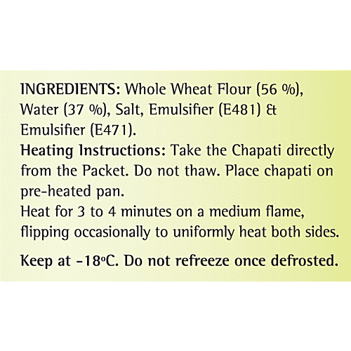 TASTY FRESH PLAIN WHOLEWHEAT CHAPATI - SuperMarcheStore