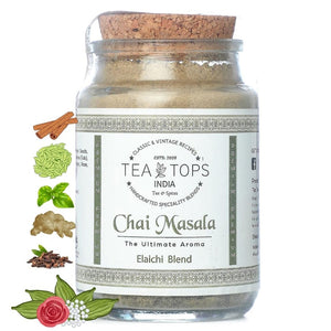 TEA TOPS INDIA CHAI MASALA ELAICHI BLEND 75 GM - SuperMarcheStore