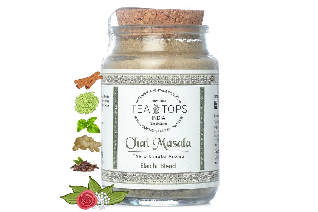 TEA TOPS INDIA CHAI MASALA ELAICHI BLEND 75 GM - SuperMarcheStore