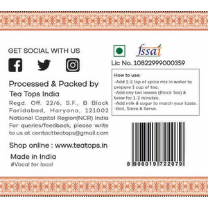 TEA TOPS INDIA CHAI MASALA KASHMIRI KESAR BLEND 75 GM - SuperMarcheStore
