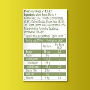 TETLEY KOMBUCHA GINGER LEMON - SuperMarcheStore