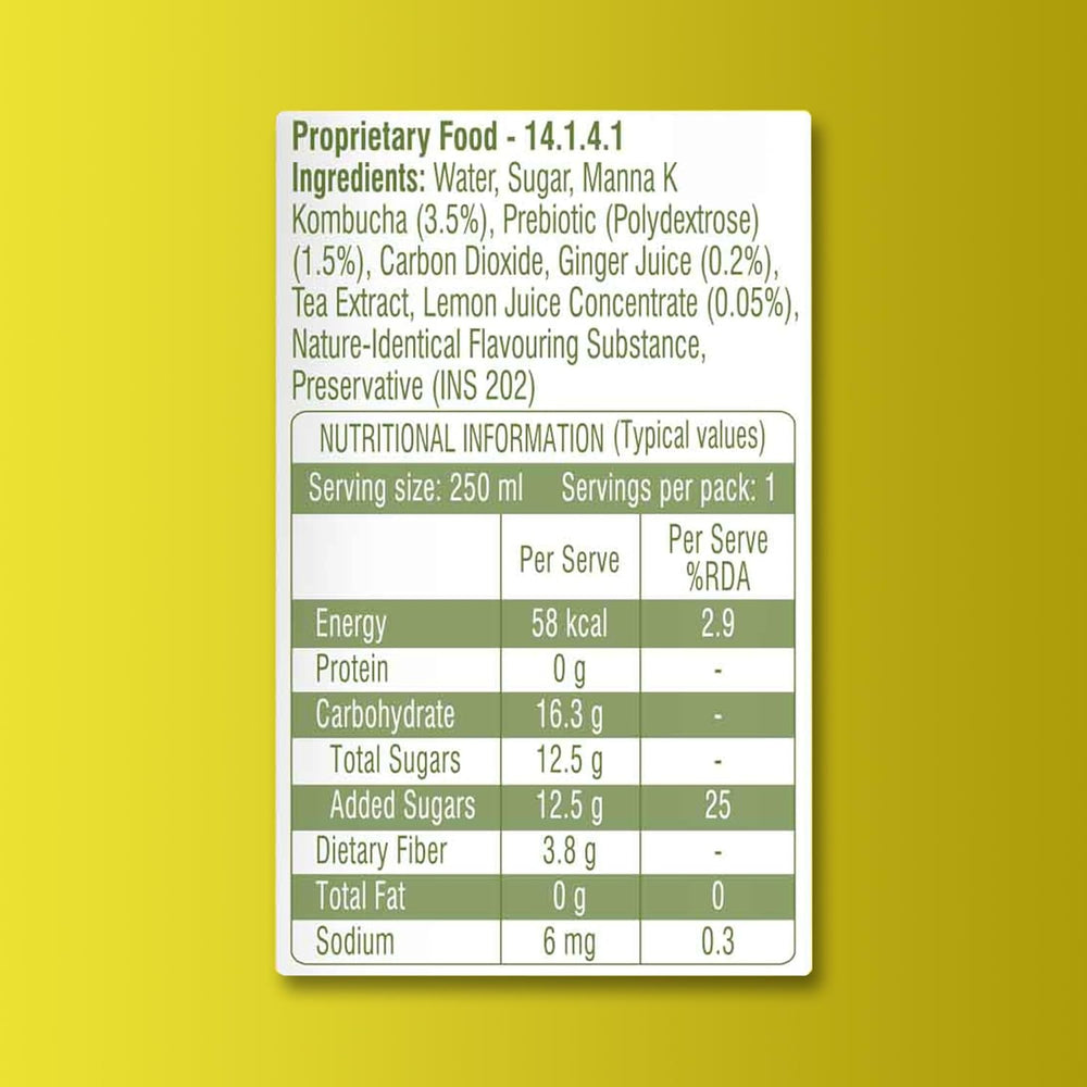 TETLEY KOMBUCHA GINGER LEMON - SuperMarcheStore