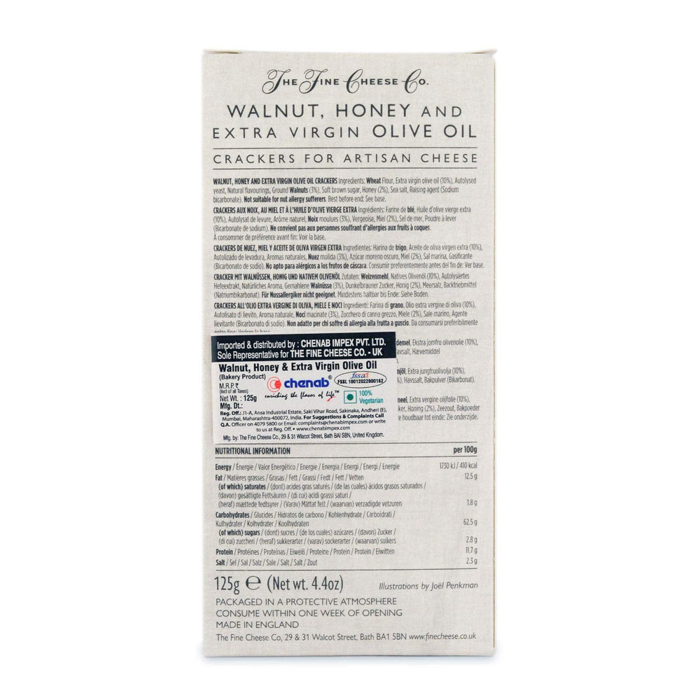 THE FINE CHEESE CO WALNUT HONEY CRACKERS 125G - SuperMarcheStore