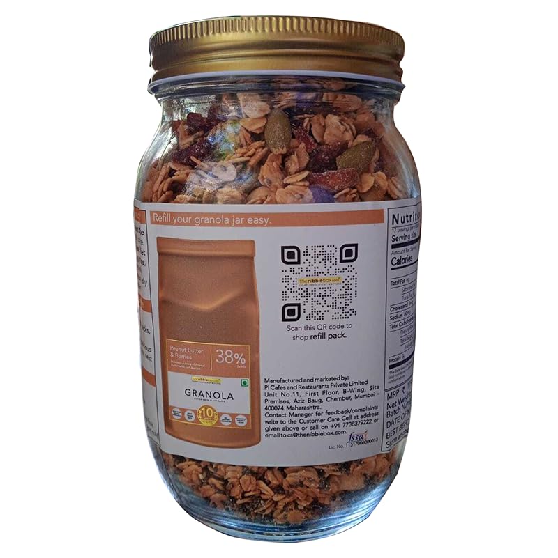 THE NIBBLE BOX PEANUT BUTTER AND BERRIES GRNL JAR 500 GM - SuperMarcheStore