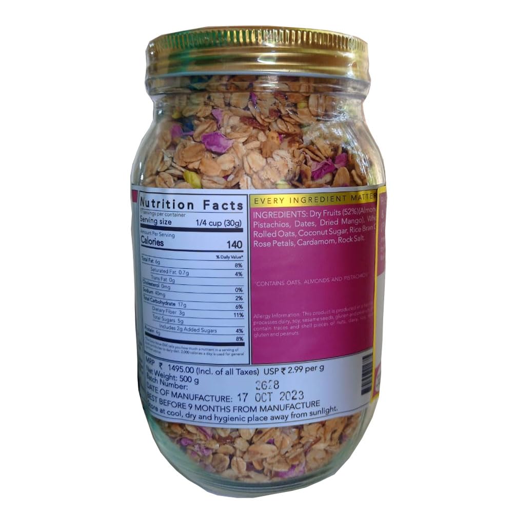 THE NIBBLE BOX PINK CITY GRANOL JAR 500G - SuperMarcheStore