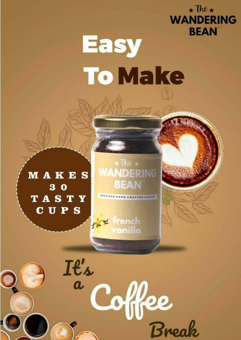 THE WANDERING BEAN FRENCH VANILLA COFFEE 60 GM - SuperMarcheStore