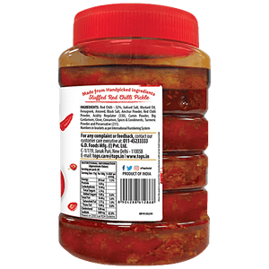TOPS GOLD STUFFED RED CHILLI PICKLE 900 GM - SuperMarcheStore