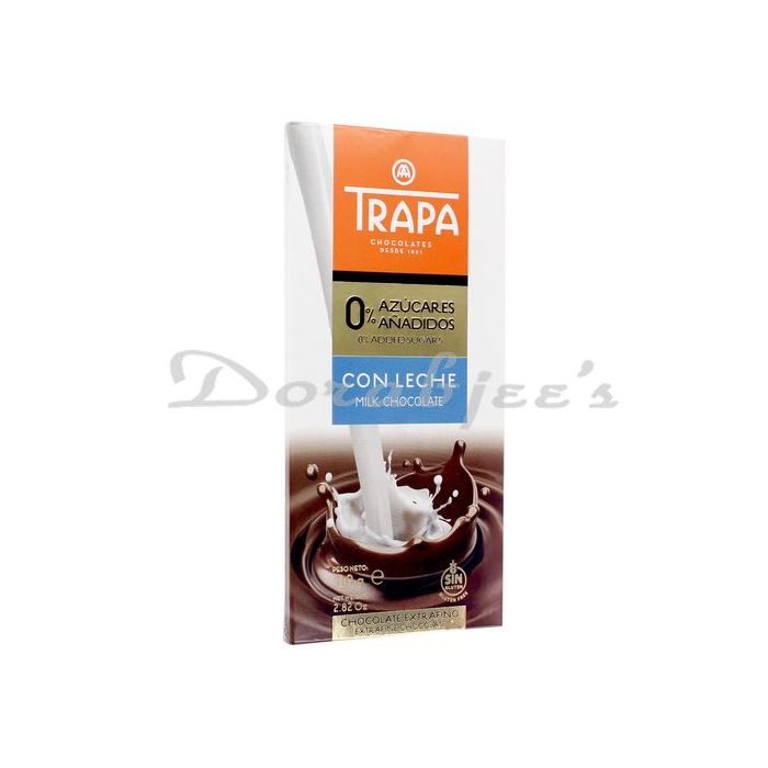 TRAPA BAR 0% SUGAR - MILK 80GR - SuperMarcheStore