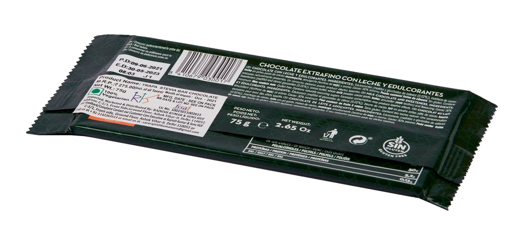 TRAPA STEVIA BAR CHOCOLATE - MILK 75G - SuperMarcheStore