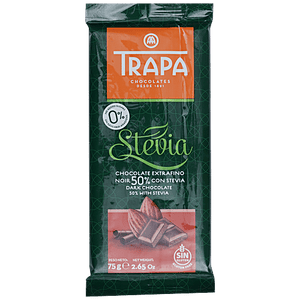 TRAPA STEVIA BAR MILK CHOCOLATE - HAZELNUT 75G - SuperMarcheStore