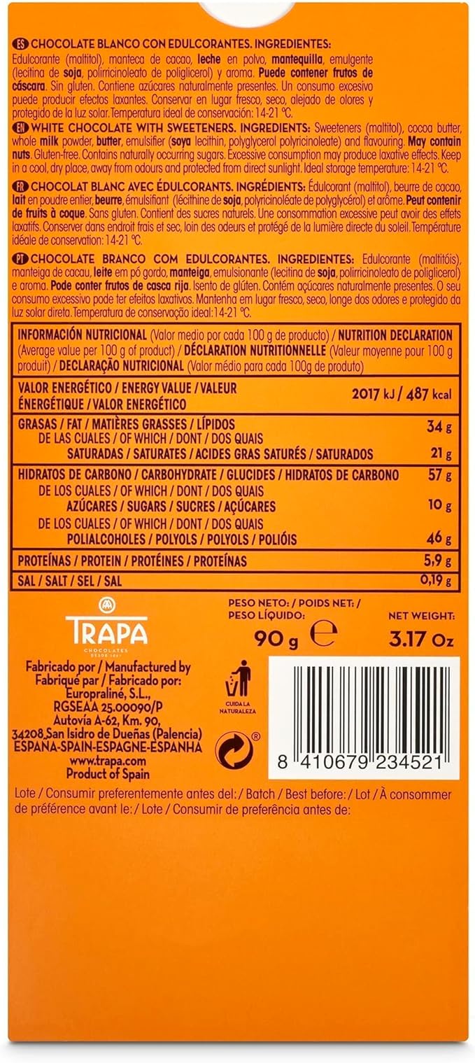 TRAPA WHITE CHOCOLATE 90 GM - SuperMarcheStore
