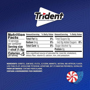 TRIDENT CHEWING GUM PERFECT PEPPERMINT - SuperMarcheStore